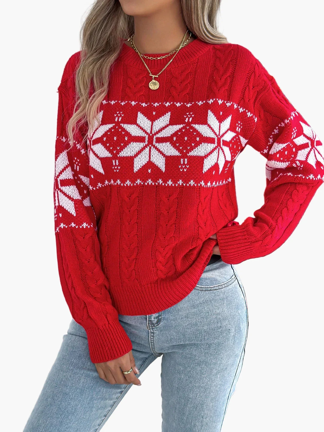 Drune | Winter Pullover mit Norwegermuster - Gemütlicher Strickpullover für Weihnachten & Alltag