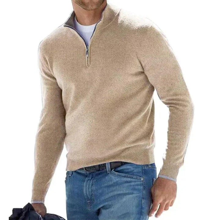 Drune | Polo - Modischer Reißverschluss-Pullover für Männer