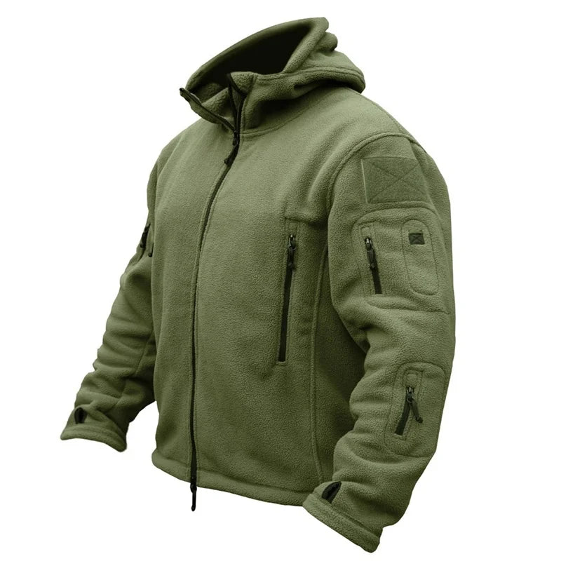 Drune | Taktische Fleecejacke mit Kapuze Polyester Wärme und Funktionalität