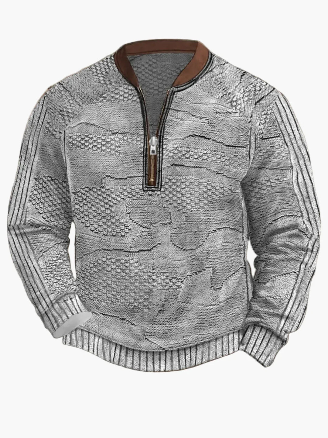 Drune | Strickpullover mit Reißverschluss - Moderner Freizeit-Look für Herbst und Frühling