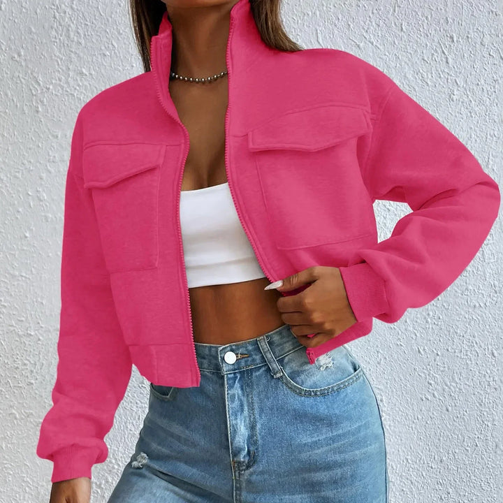 Drune | Stilvolles Zip up Crop Top