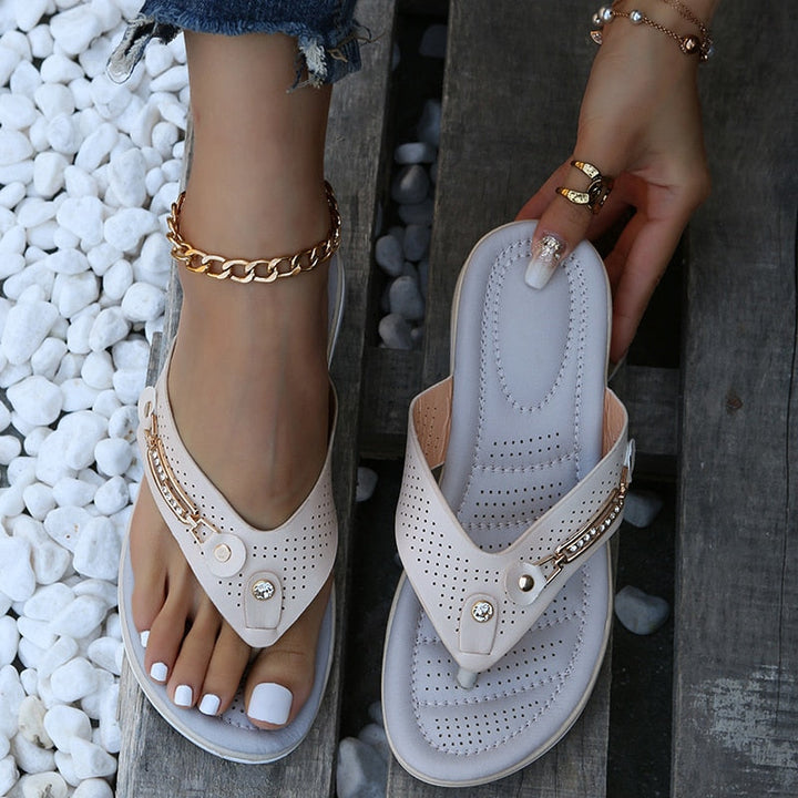 Drune | Damen Flipflops Mit Ergonomischem Fußbett