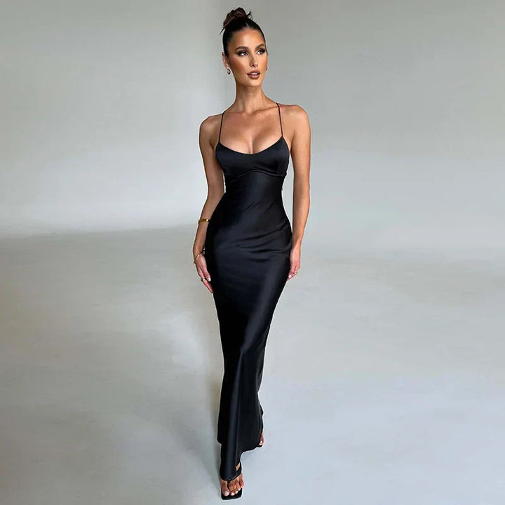 Drune | Elegantes Maxikleid Mit Seitenschlitz Für Damen
