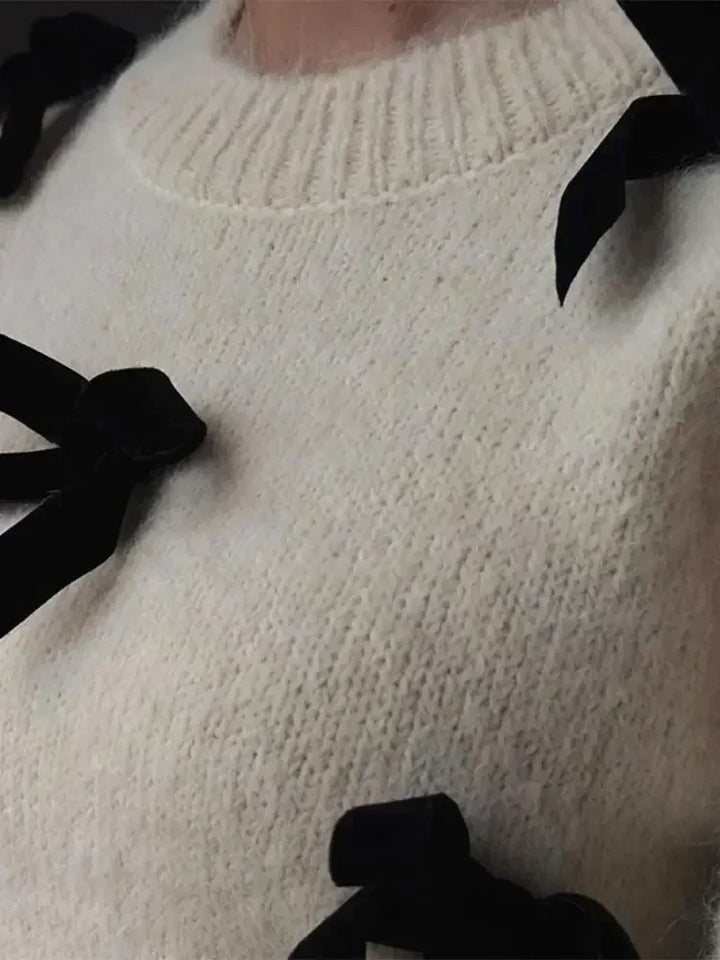 Drune | Pullover mit Rundhalsausschnitt und Schleifenknoten