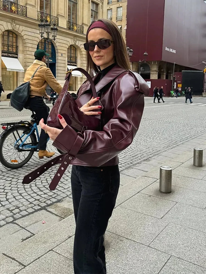 Drune | Kurze Lederjacke Damen