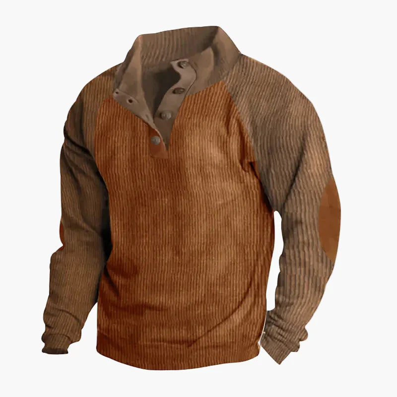 Drune | Freizeitpullover mit Vintage-Raglanstil und Knopfleiste - Ideal für Alltag und Outdoor