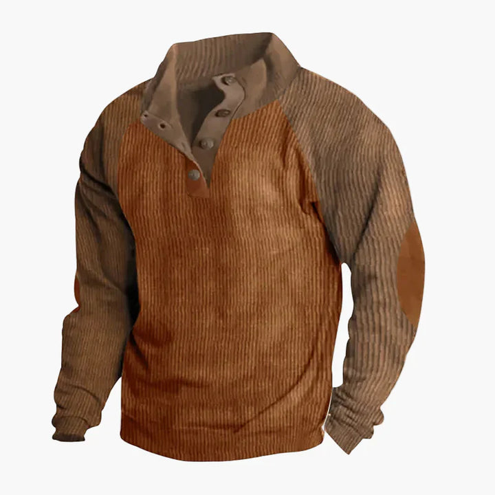 Drune | Freizeitpullover mit Vintage-Raglanstil und Knopfleiste - Ideal für Alltag und Outdoor