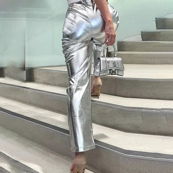 Drune - Silberne Metallic-Hose
