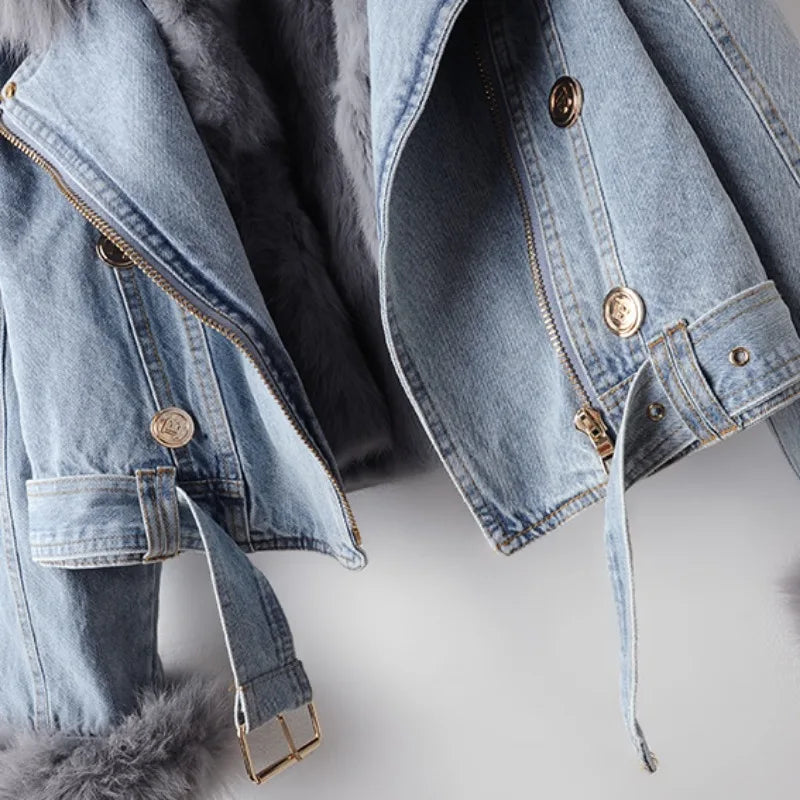 Drune | Damenjeansjacke mit Paspel Serene
