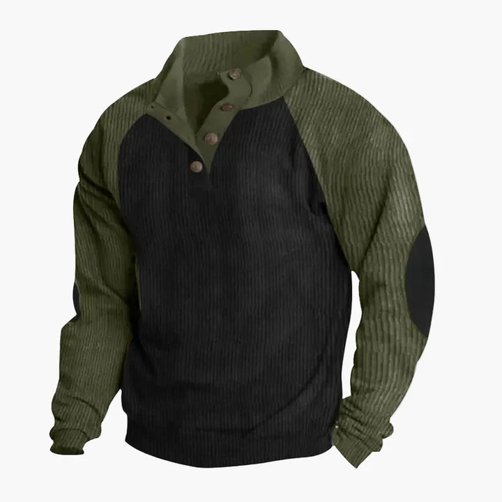 Drune | Freizeitpullover mit Vintage-Raglanstil und Knopfleiste - Ideal für Alltag und Outdoor