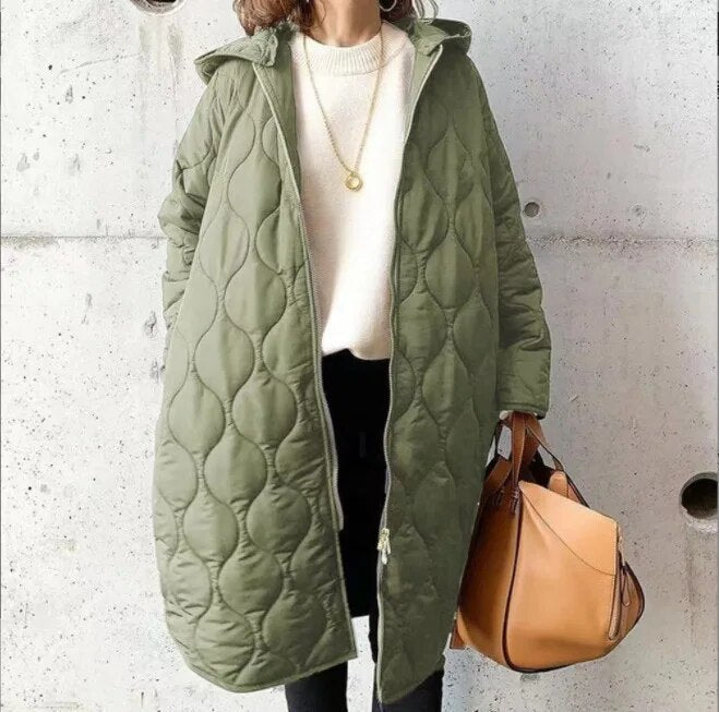 Drune Mode:- Der lange Parka-Mantel mit Kapuze