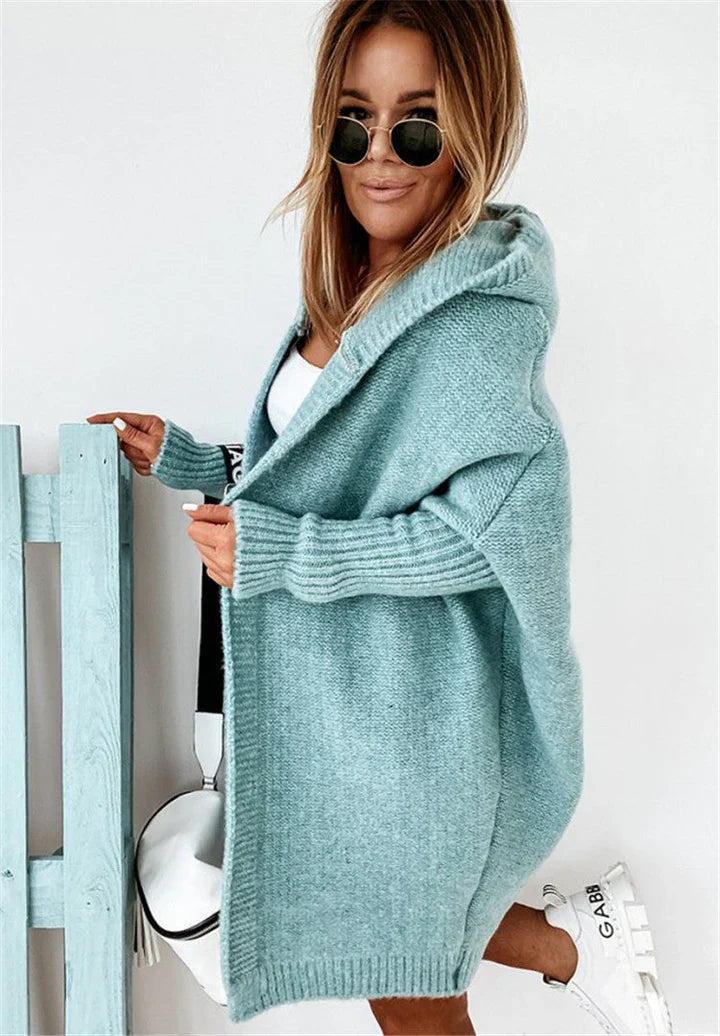 Drune | Superweiche Gestrickte Strickjacke Mit Taschen Und Kapuze Für Damen