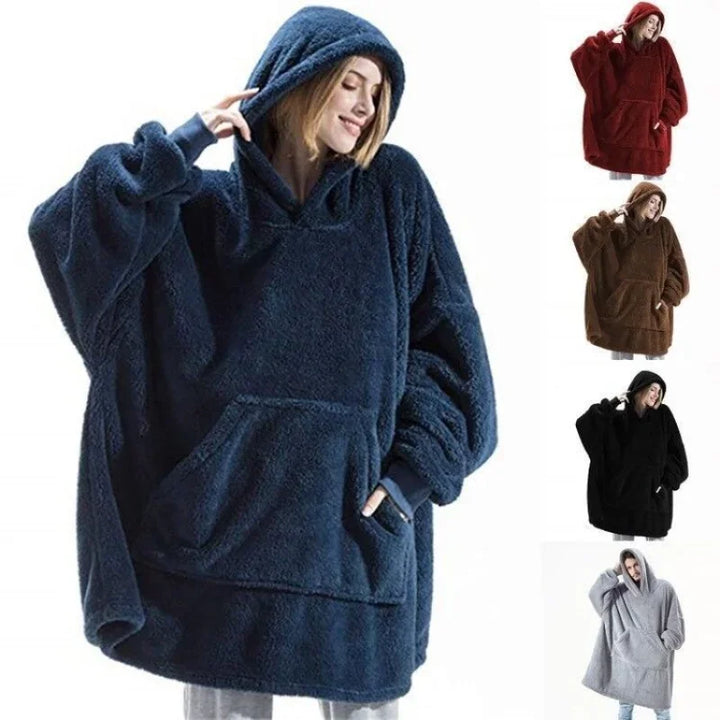 Drune | Übergroßer Flanell-Decken Hoodie für Herren & Damen