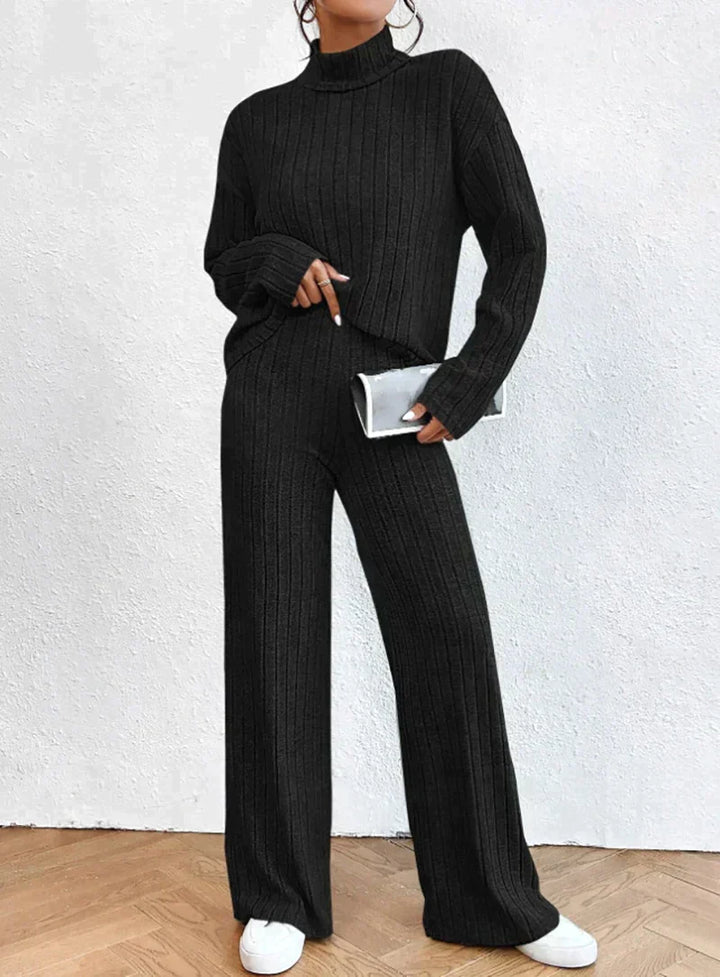 Drune | Gestrickte Hose und Rollkragenpullover für Damen