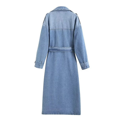 Drune | Langer Denim Trenchcoat Für Damen