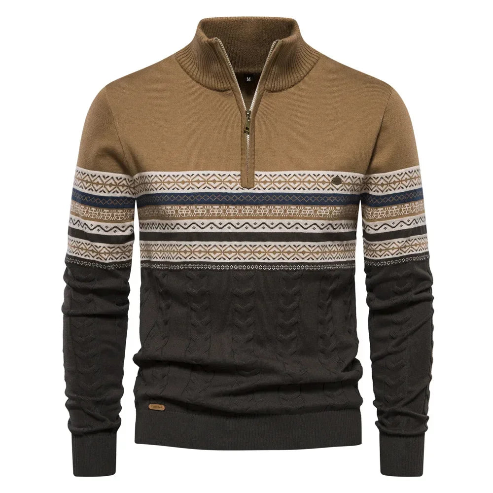 Drune - Wärmender Strickpullover mit Halbem Rollkragen