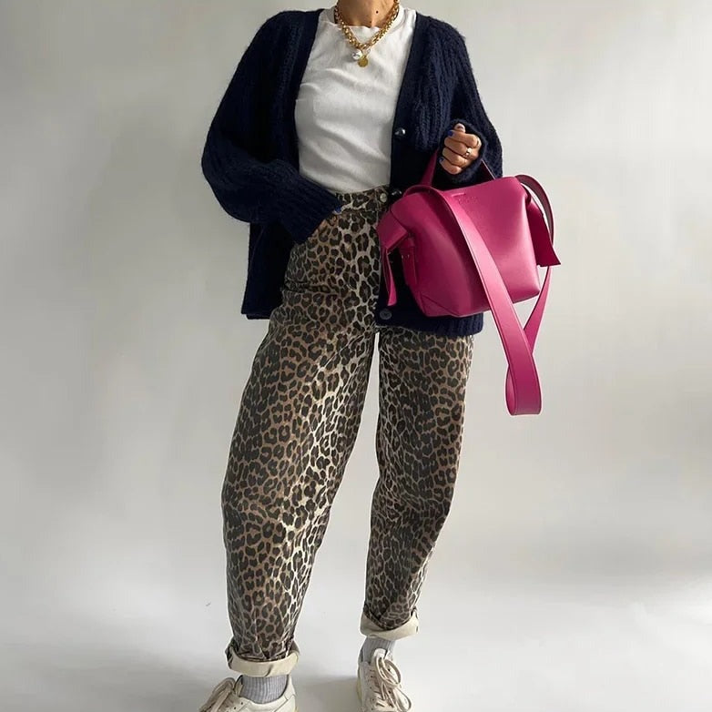 Drune | Leopardenmuster Schicke Jeans