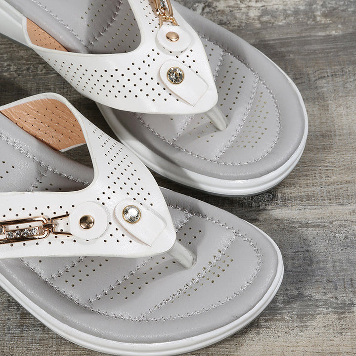 Drune | Zehentrenner-Sandalen mit Niedrigem Absatz für Mehr Komfort