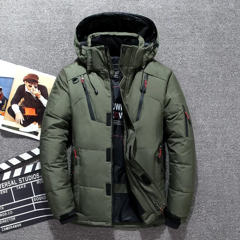 Drune - Herren-Winterparka mit Kapuze - Warmer, winddichter Schneeparka für kalte Tage