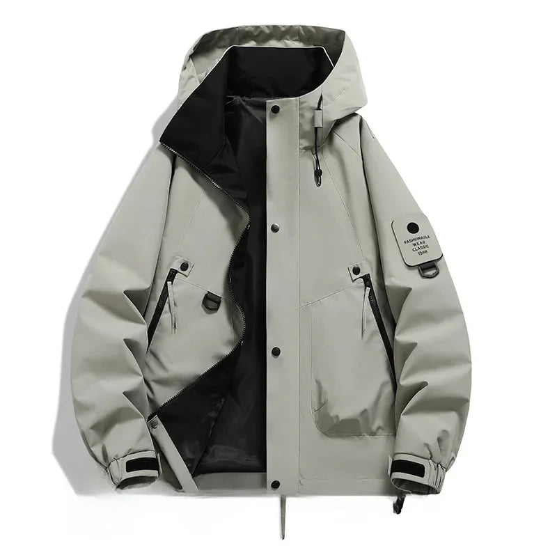 Drune Kapuzen-Windbreaker Jacke