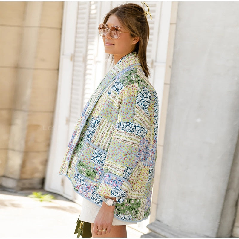 Drune | Lässige Patchwork Steppjacke