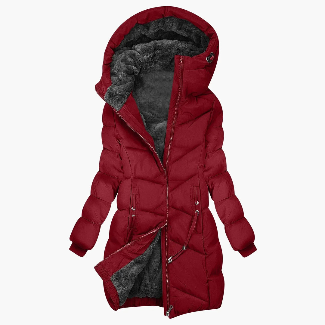 Drune | Wintermantel Lang Steppjacke mit Kapuze - Winddichter, Warmer Outdoor Parka