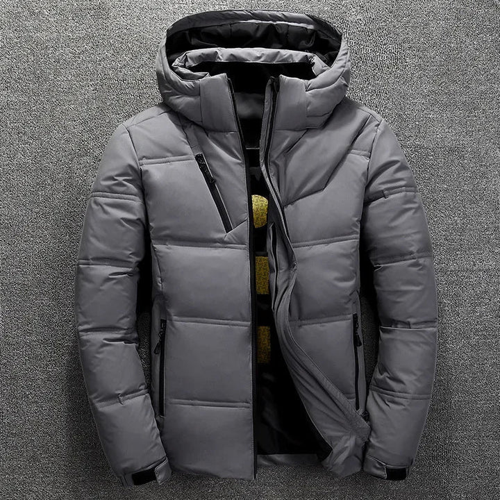 Drune | Daunen-Winterjacke mit Winddichter und Abnehmbarer Kapuze für Männer