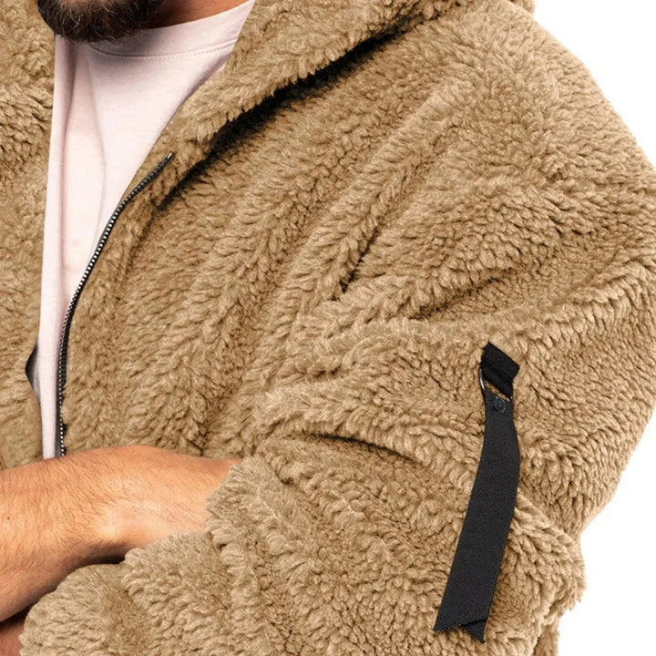 Drune | Kuschelige Fleecejacke mit Reißverschluss und Kapuze für Herren