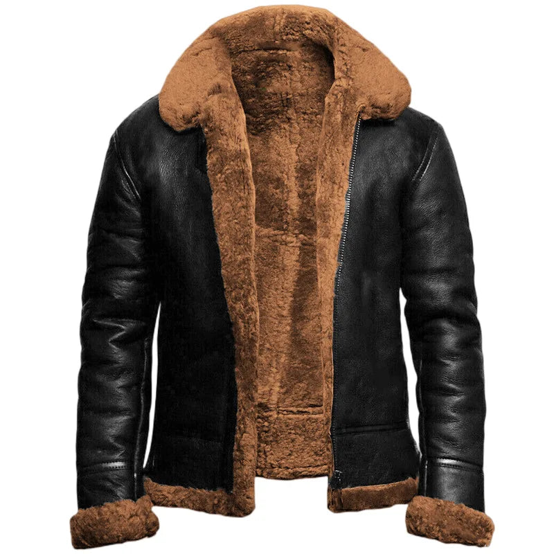 Drune | Leder Wintermantel