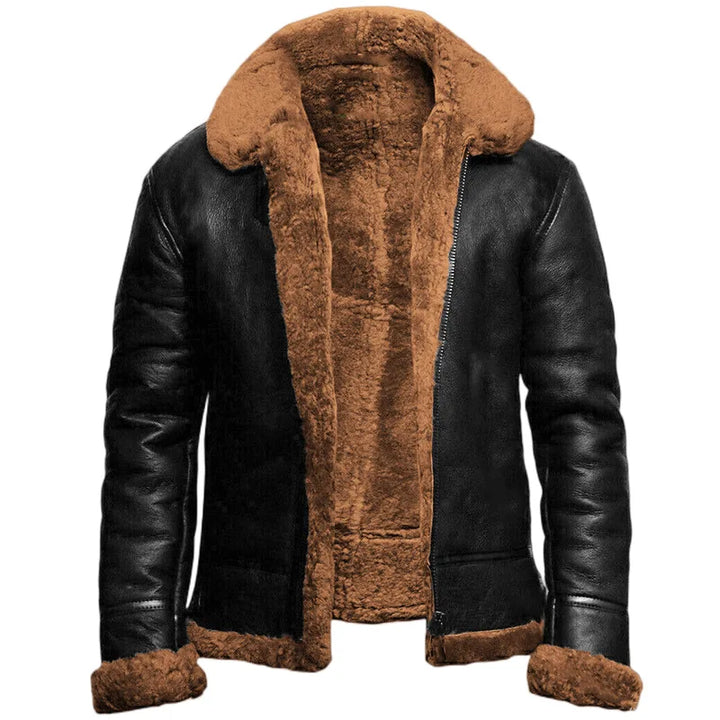 Drune | Leder Wintermantel
