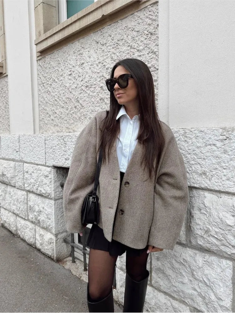 Drune | Retro-Doppelreiherjacke für Damen, urbaner und eleganter Stil