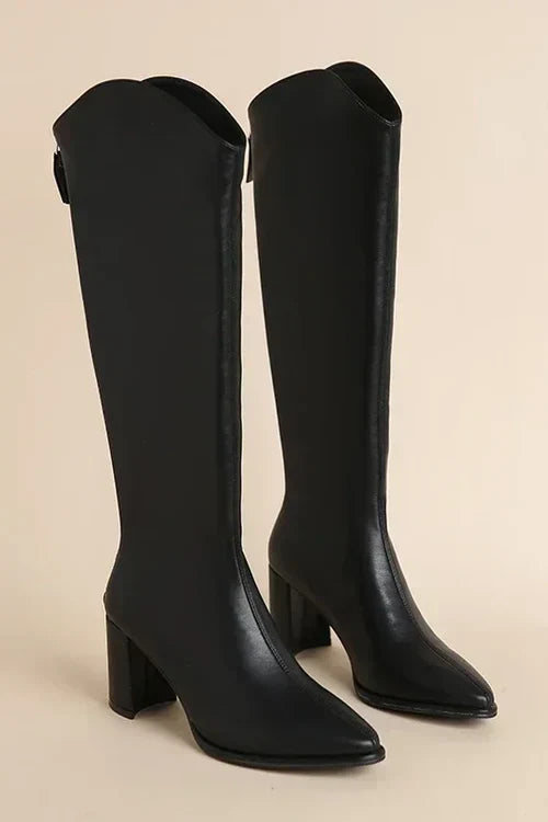 Drune | Spitz Kniehohe Stiefel
