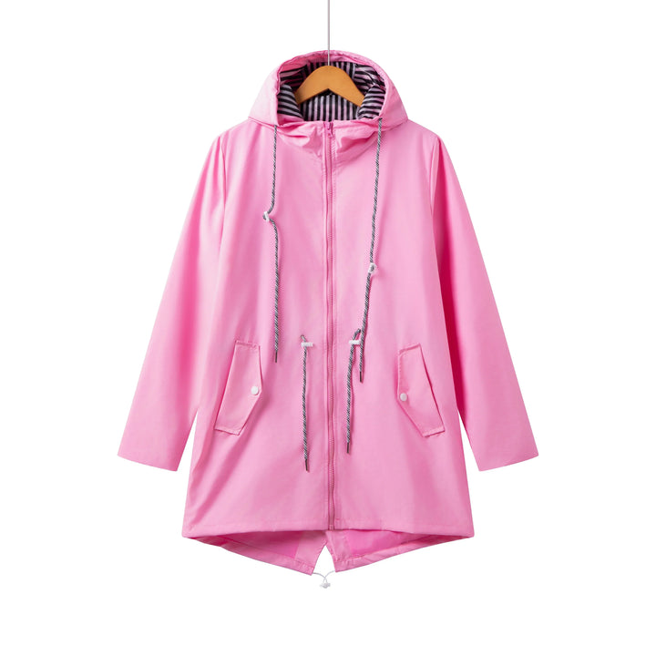 Drune | Damen Kapuze Wasserdichter Trenchcoat Lässig