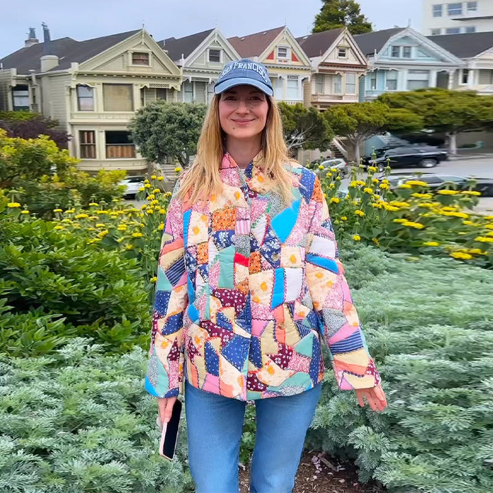Drune | Gestepptes Baumwolljacke mit Blumenmuster