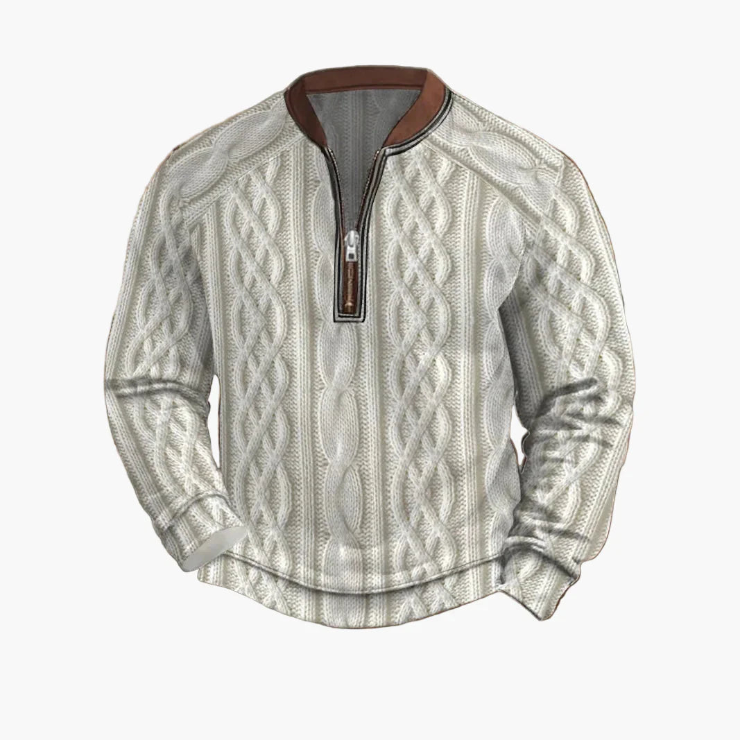 Drune | Strickpullover mit Reißverschluss - Moderner Freizeit-Look für Herbst und Frühling