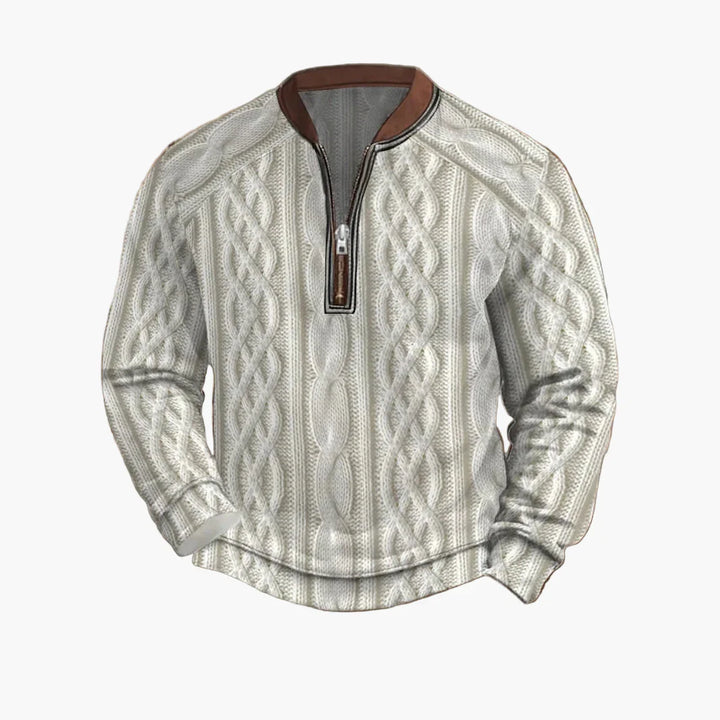 Drune | Strickpullover mit Reißverschluss - Moderner Freizeit-Look für Herbst und Frühling