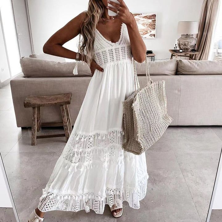 Drune | Spitzen Boho Fließkleid