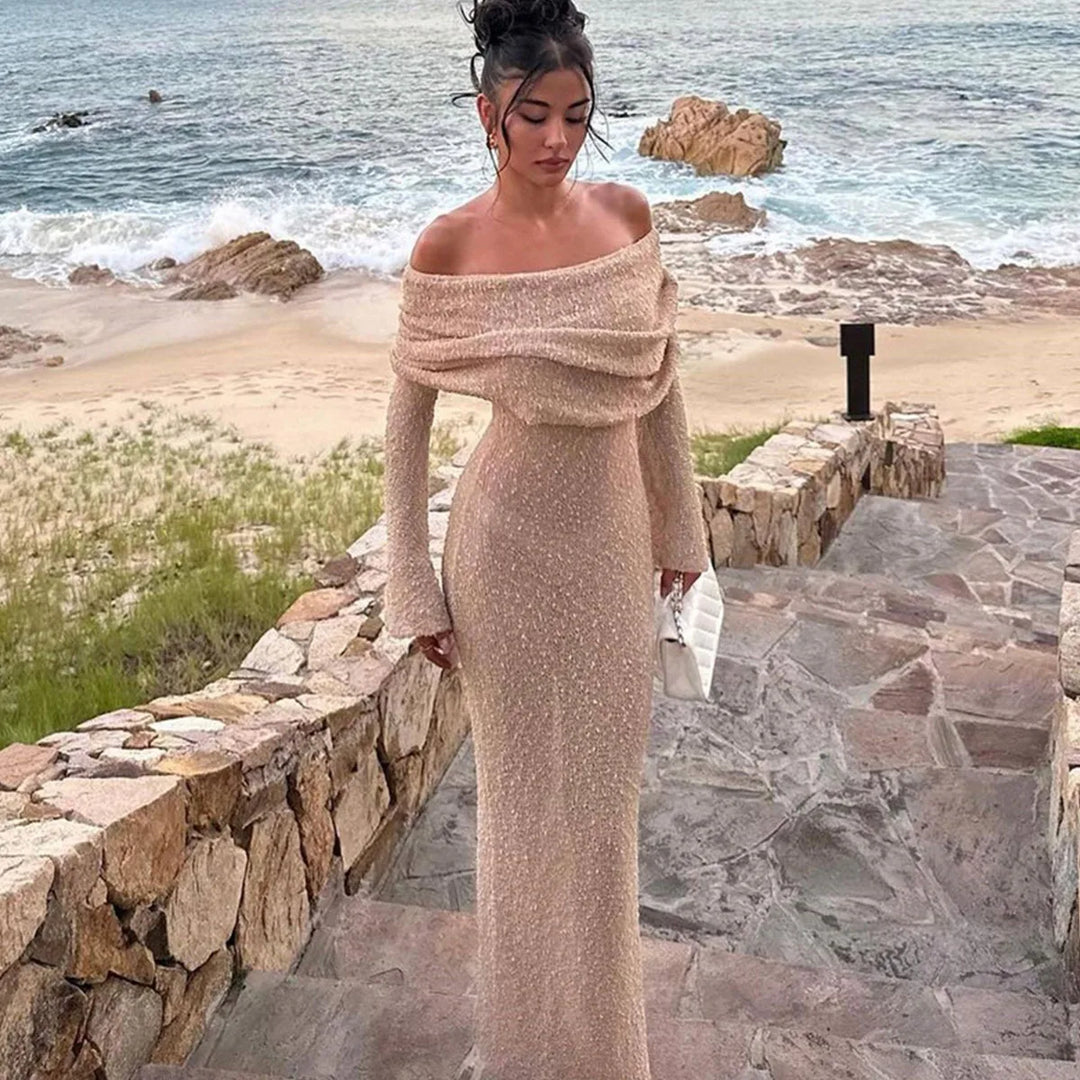 Drune | Off-shoulder Maxi-Kleid für Damen