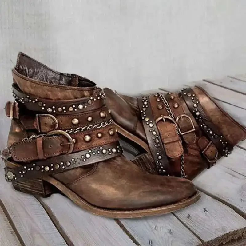 Drune | Chic Stiefeletten mit Nieten