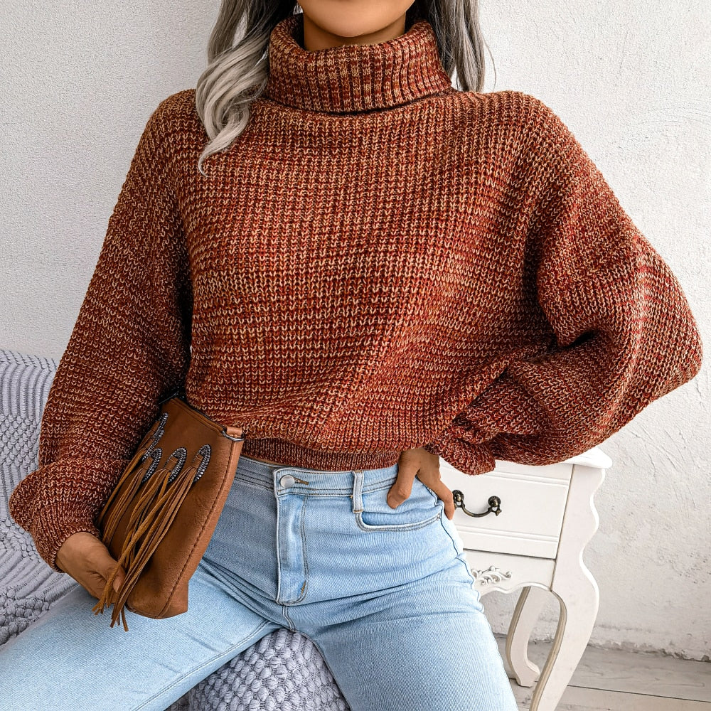 Drune | Chunky Strickpullover mit Hohem Kragen Warm und Komfortabel Lässiges Design
