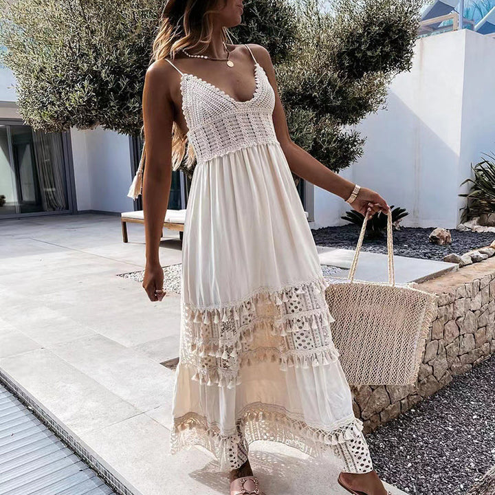 Drune | Spitzen Boho Fließkleid
