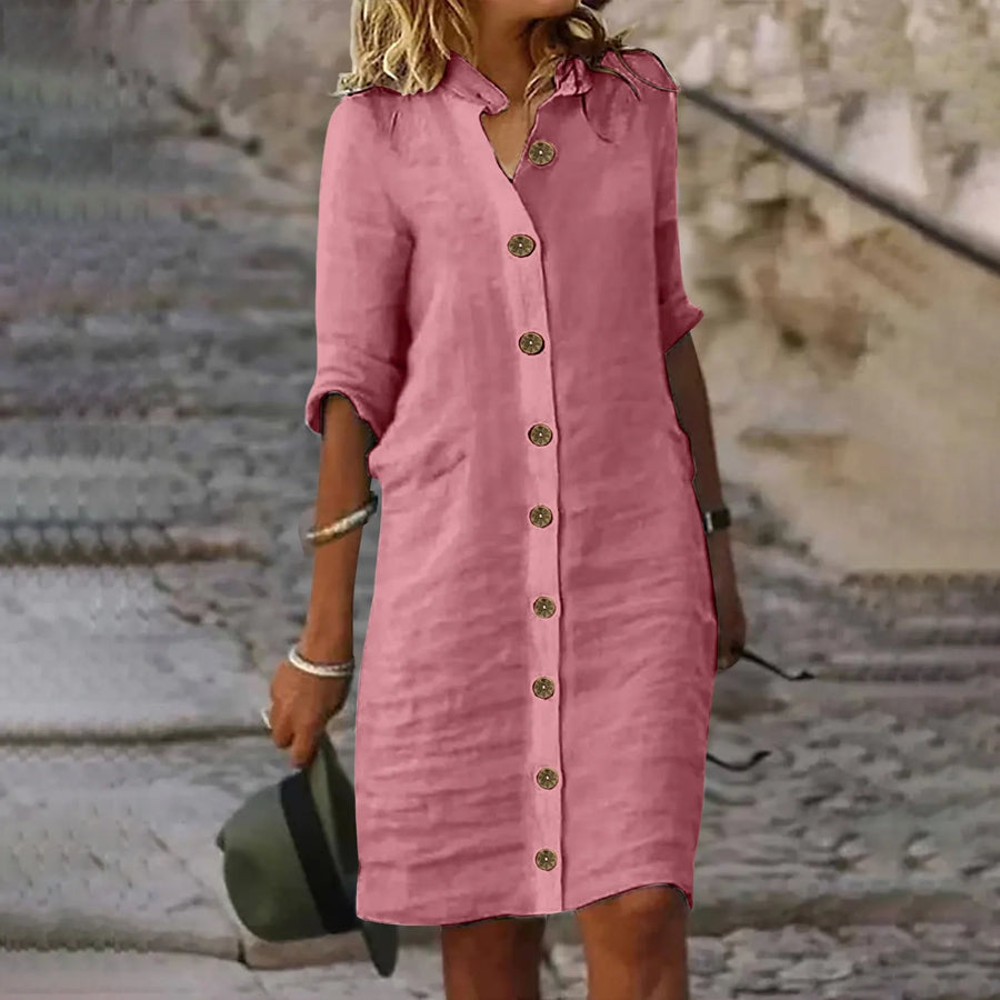 Drune | Bewegliches Midi Hemdkleid