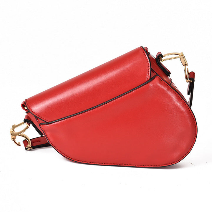 Drune | elegante Damen Umhängetasche - exklusive PU - lederne Satteltasche