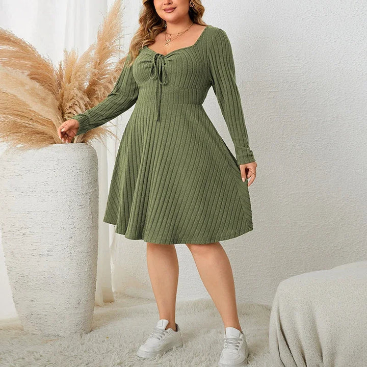 Drune | Weiches Strickribbelkleid