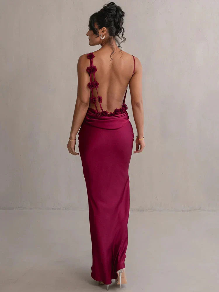 Drune | Satin Blumenkleid Stil