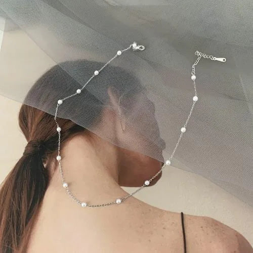 Drune | Perlen Choker Herz Halskette Für Frauen