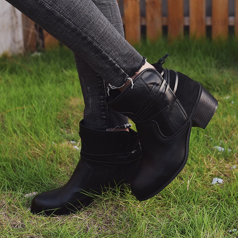 Drune | Damenstiefel Weinlese Schnürstiefel