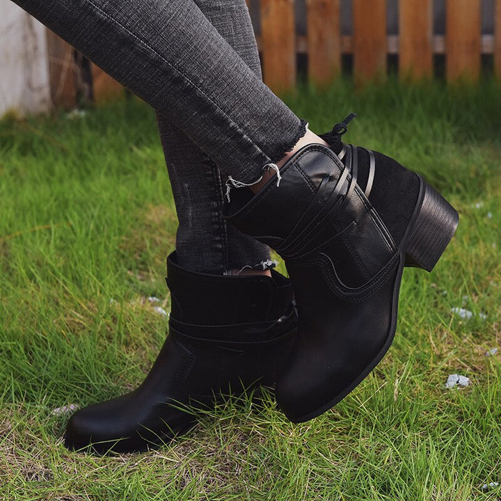 Drune | Damenstiefel Weinlese Schnürstiefel