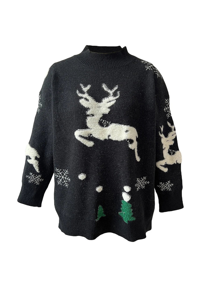 Drune -  Hässlicher Weihnachtspulli - Hoher Hals und lange Ärmel