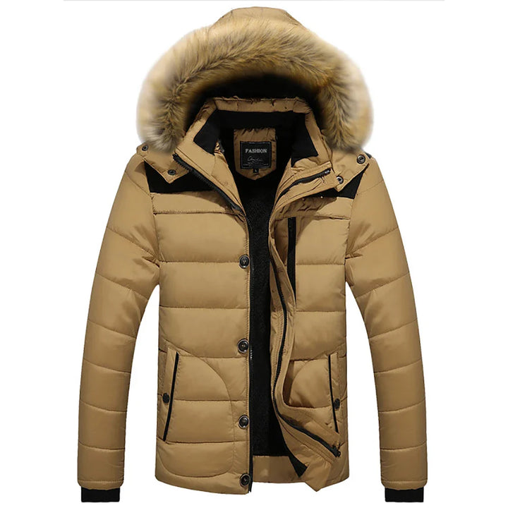 Drune | Herren Winterjacke mit Fellkapuze